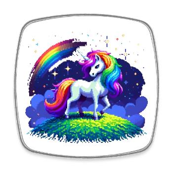 Unicorn Magic - Square fridge magnet - white - Front