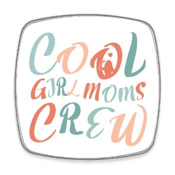 Cool Boy Moms Crew – Mom Life Design - Square fridge magnet - white - Front