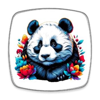 Panda - Viereckiger Kühlschrankmagnet - Weiß - Vorne