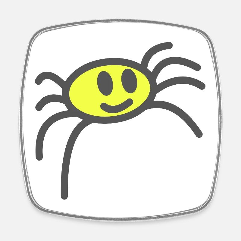 acid spider - Square fridge magnet - white