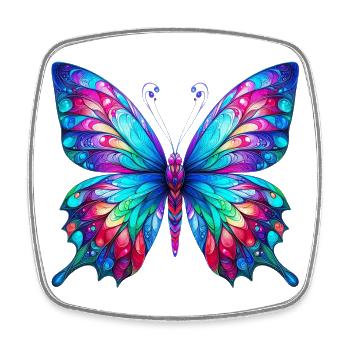 Butterfly - Square fridge magnet - white - Front
