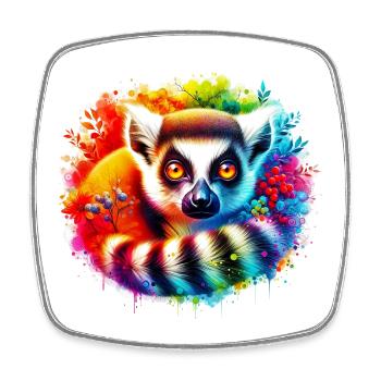 Lemur - Square fridge magnet - white - Front