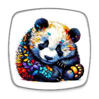 Panda - Magnet carré - blanc - Devant