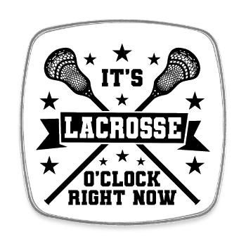 Lacrosse Saying - Square fridge magnet - white - Front