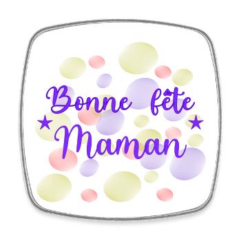 MUTTERTAG. HERZ. ALLES GUTE ZUM GEBURTSTAG. MAMA - Viereckiger Kühlschrankmagnet - Weiß - Vorne