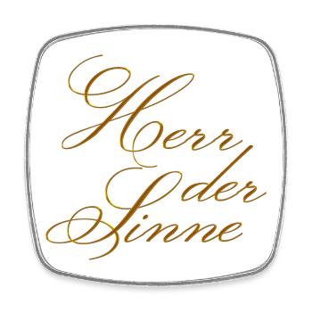 Herr der Sinne - Viereckiger Kühlschrankmagnet - Weiß - Vorne