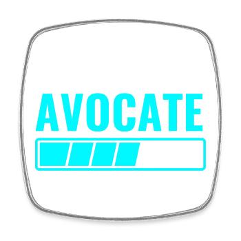 zukünftiger Anwalt - Viereckiger Kühlschrankmagnet - Weiß - Vorne