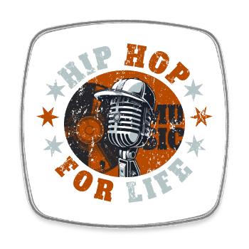 Hip Hop for Life - Viereckiger Kühlschrankmagnet - Weiß - Vorne