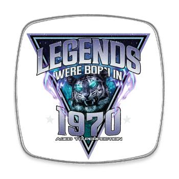 Legends were born in 1970 - Square fridge magnet - white - Front