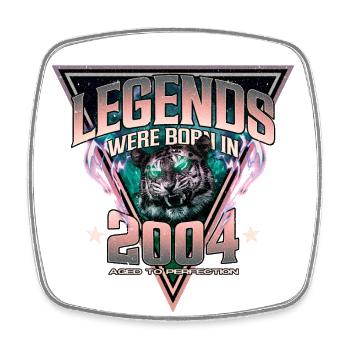 Legends were born in 2004 - Square fridge magnet - white - Front