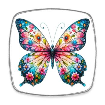 Butterfly - Square fridge magnet - white - Front