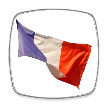 Blue White Red Flag Look - Square fridge magnet - white - Front