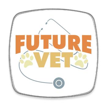 Future veterinarian - Square fridge magnet - white - Front