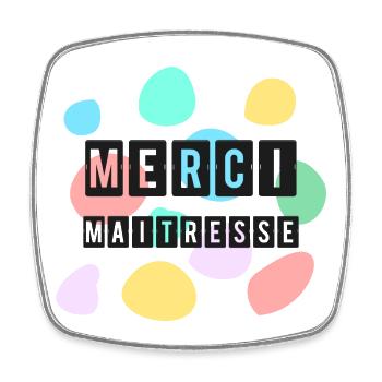 GELIEBTE. VIELEN DANK. DANKE HERRIN - Viereckiger Kühlschrankmagnet - Weiß - Vorne
