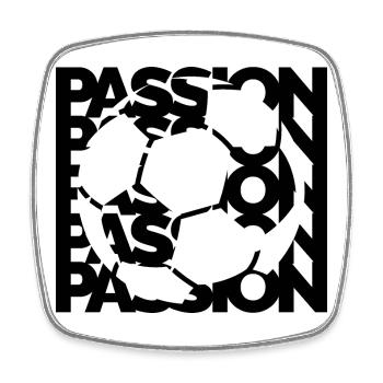 Passion Soccer Passion Soccer Logo icon - Square fridge magnet - white - Front