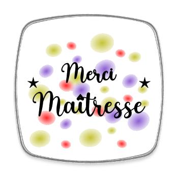 MISTRESS. THANK YOU. THANK YOU MISTRESS. GIFT - Square fridge magnet - white - Front
