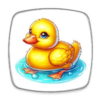 Duckling Duck Duck - Square fridge magnet - white - Front