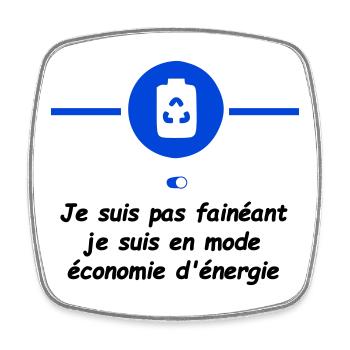 Mode économie d'énergie - Magnet carré - blanc - Devant