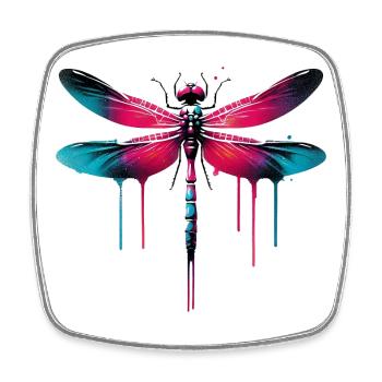 Dragonfly - Square fridge magnet - white - Front