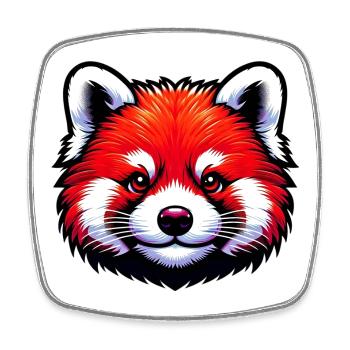 Petit panda - Magnet carré - blanc - Devant