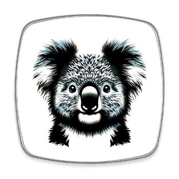 Koala - Square fridge magnet - white - Front
