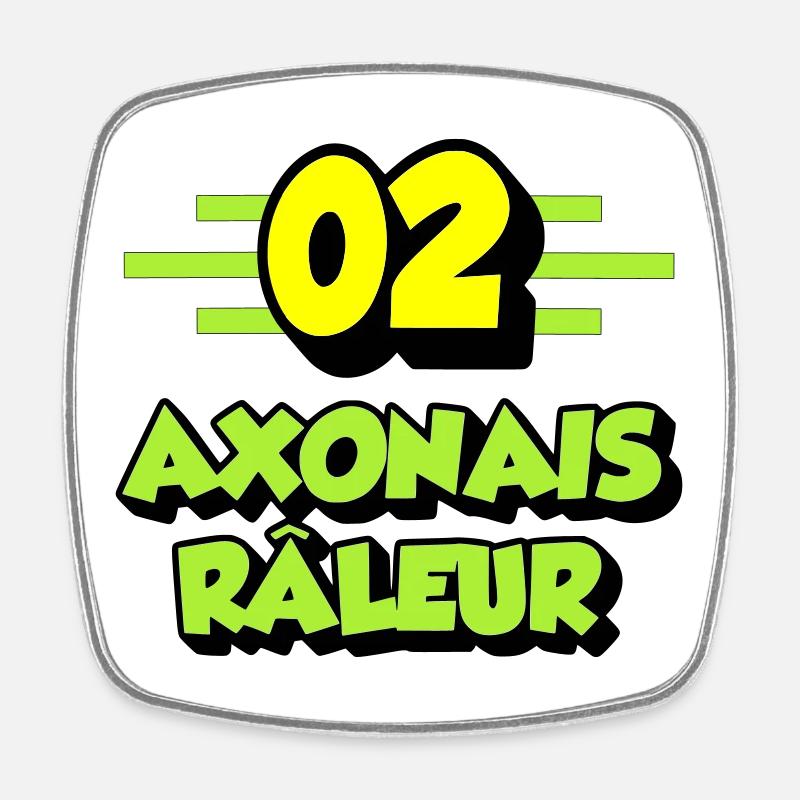 Axonais râleur - Magnet carré - blanc