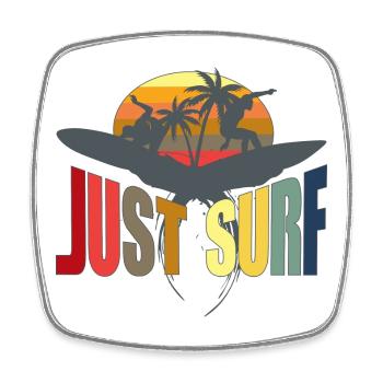 surf - Square fridge magnet - white - Front