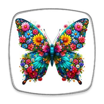 Butterfly - Square fridge magnet - white - Front