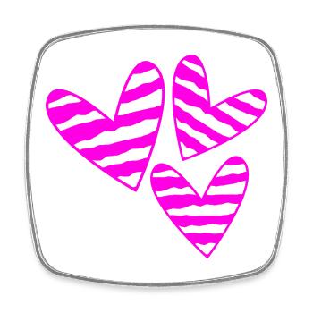 HEART. HEARTS. HEART. FATHER'S DAY. VALENTINE'S DAY - Square fridge magnet - white - Front