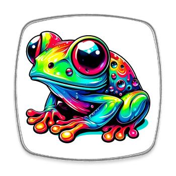 Grenouille - Magnet carré - blanc - Devant