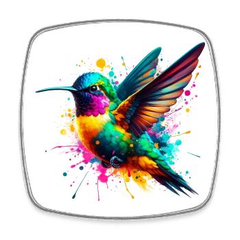 Hummingbird - Square fridge magnet - white - Front