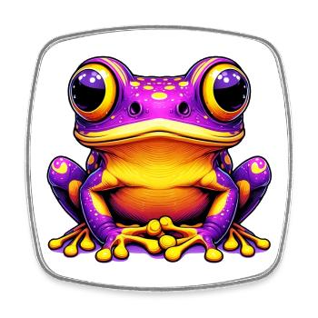 Grenouille - Magnet carré - blanc - Devant