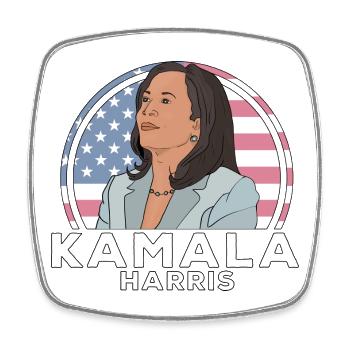 Politik Kamala Harris - Viereckiger Kühlschrankmagnet - Weiß - Vorne