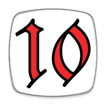 10. 10 YEARS. 10th ANNIVERSARY. 10 YEAR ANNIVERSARY. - Square fridge magnet - white - Front