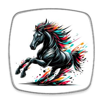 Horse - Square fridge magnet - white - Front