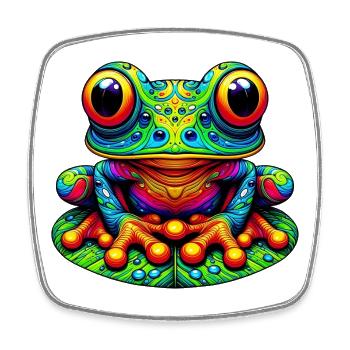Grenouille - Magnet carré - blanc - Devant