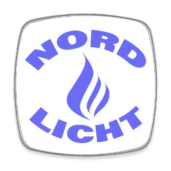 NORDLICHT - Viereckiger Kühlschrankmagnet - Weiß - Vorne