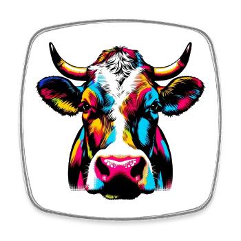 Cow - Square fridge magnet - white - Front