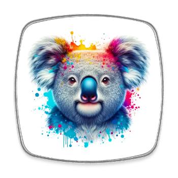 Koala - Viereckiger Kühlschrankmagnet - Weiß - Vorne