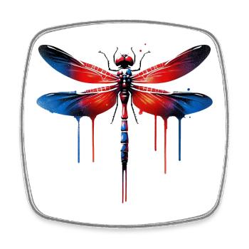 Dragonfly - Square fridge magnet - white - Front