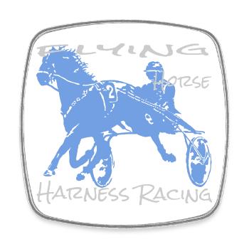 Trotter trotting race - Square fridge magnet - white - Front