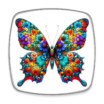 Butterfly - Square fridge magnet - white - Front