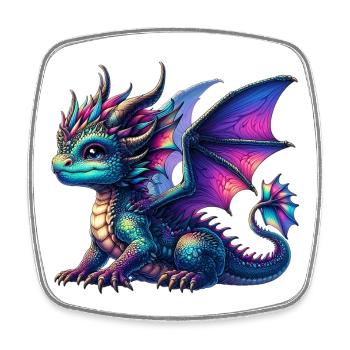 Dragon - Square fridge magnet - white - Front