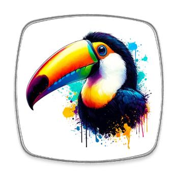 Toucan - Square fridge magnet - white - Front