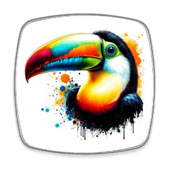 Toucan - Square fridge magnet - white - Front