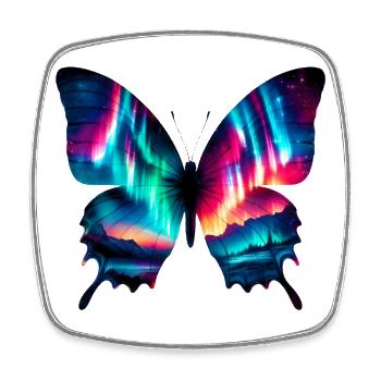 Butterfly - Square fridge magnet - white - Front