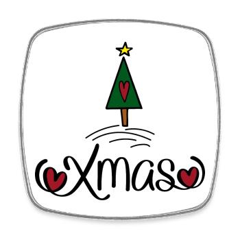 Christmas - Square fridge magnet - white - Front