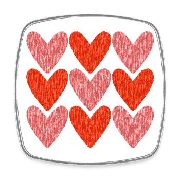 LIEBE. PAAR. GERADE VERHEIRATET. Junggesellinnenabschied. VALENTINSTAG. - Viereckiger Kühlschrankmagnet - Weiß - Vorne