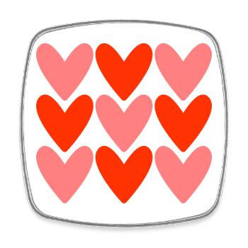 HERZ. PAAR. GERADE VERHEIRATET. Junggesellinnenabschied. VALENTINSTAG. - Viereckiger Kühlschrankmagnet - Weiß - Vorne