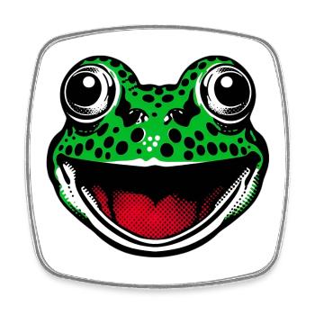 Frog - Square fridge magnet - white - Front